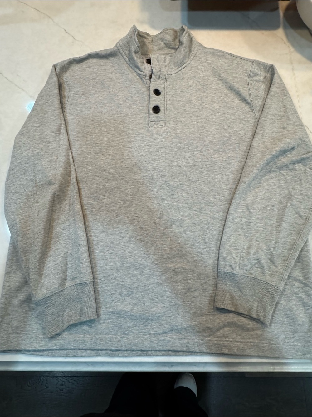 J. Crew Gray Authentic Fleece Pullover